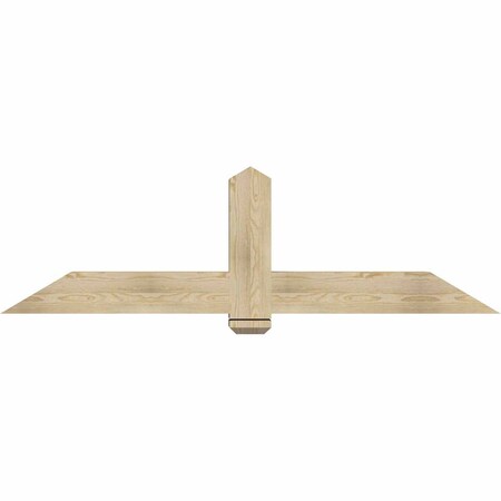Ekena Millwork Eugene Rough Sawn Timber Gable Bracket, Douglas Fir, 72"W x 21"H x 6"D x 6"F, 7/12 Pitch GBW072X21X0606EUG00RDF